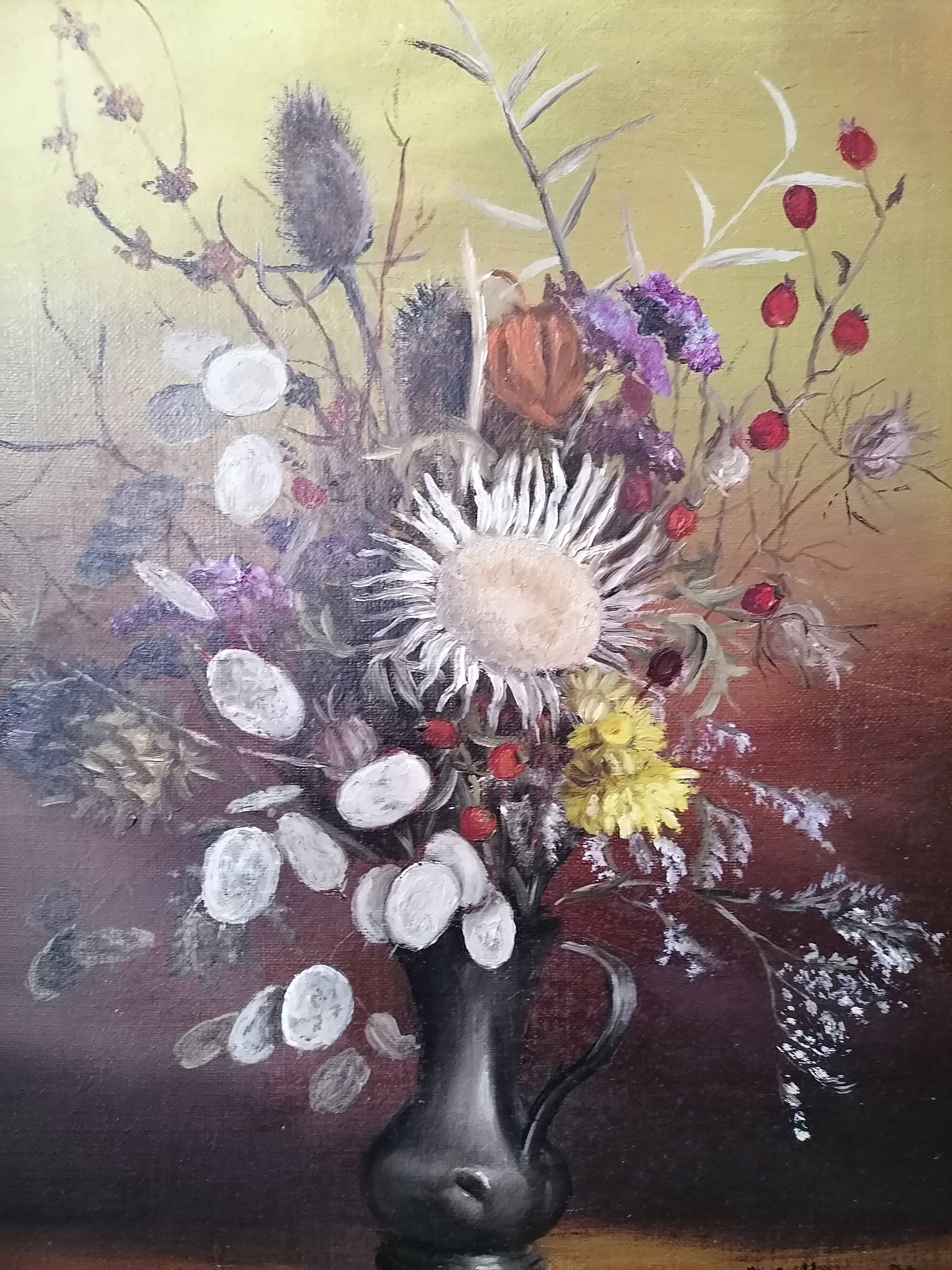 Tableau Andrée Cottray 1980, bouquet
