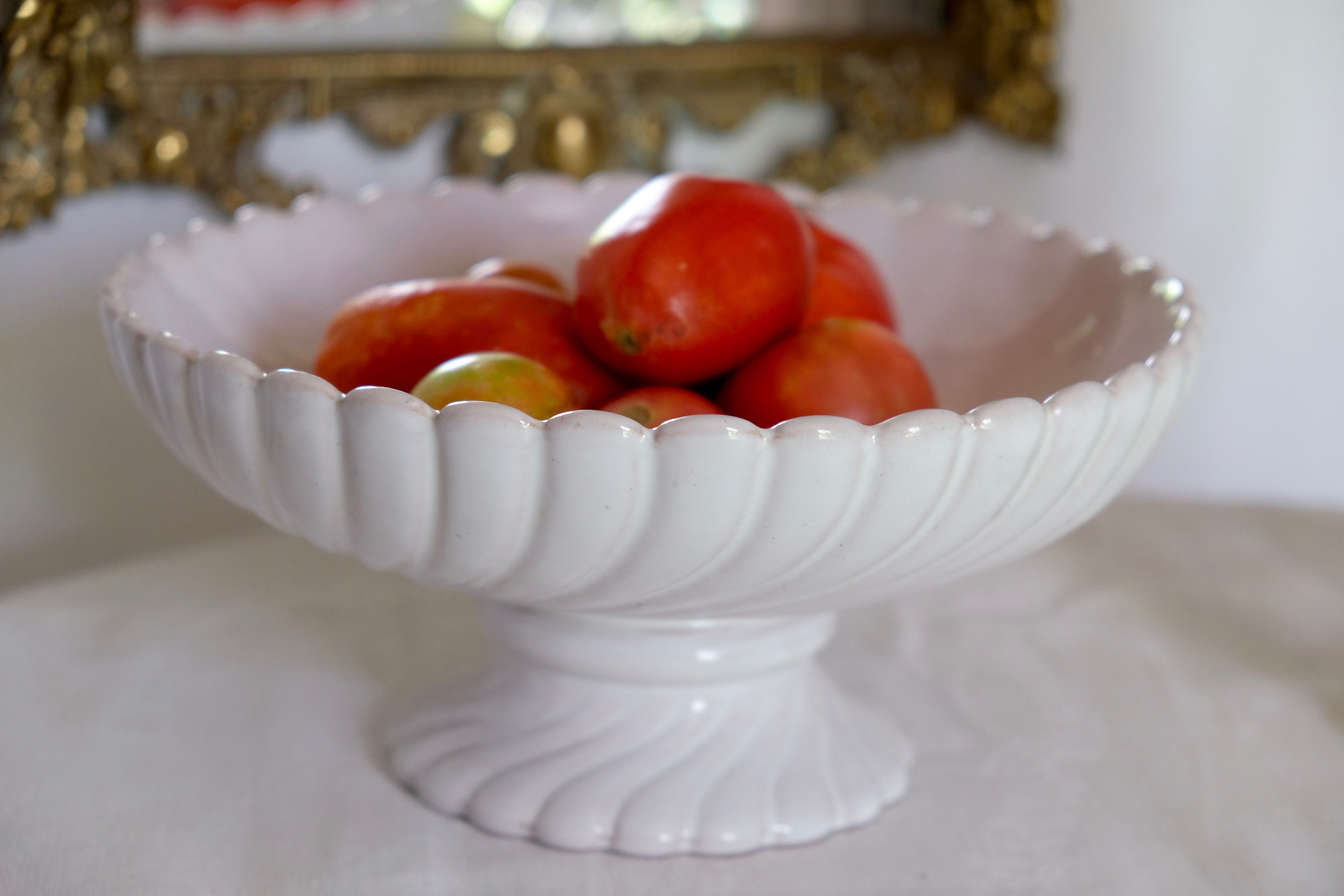 Old white sted fruit cup Lallier Moutiers