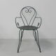 Ensemble de 4 chaises de jardin vintage en acier