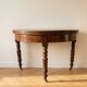 Table ronde convertible demi-lune en bois massif