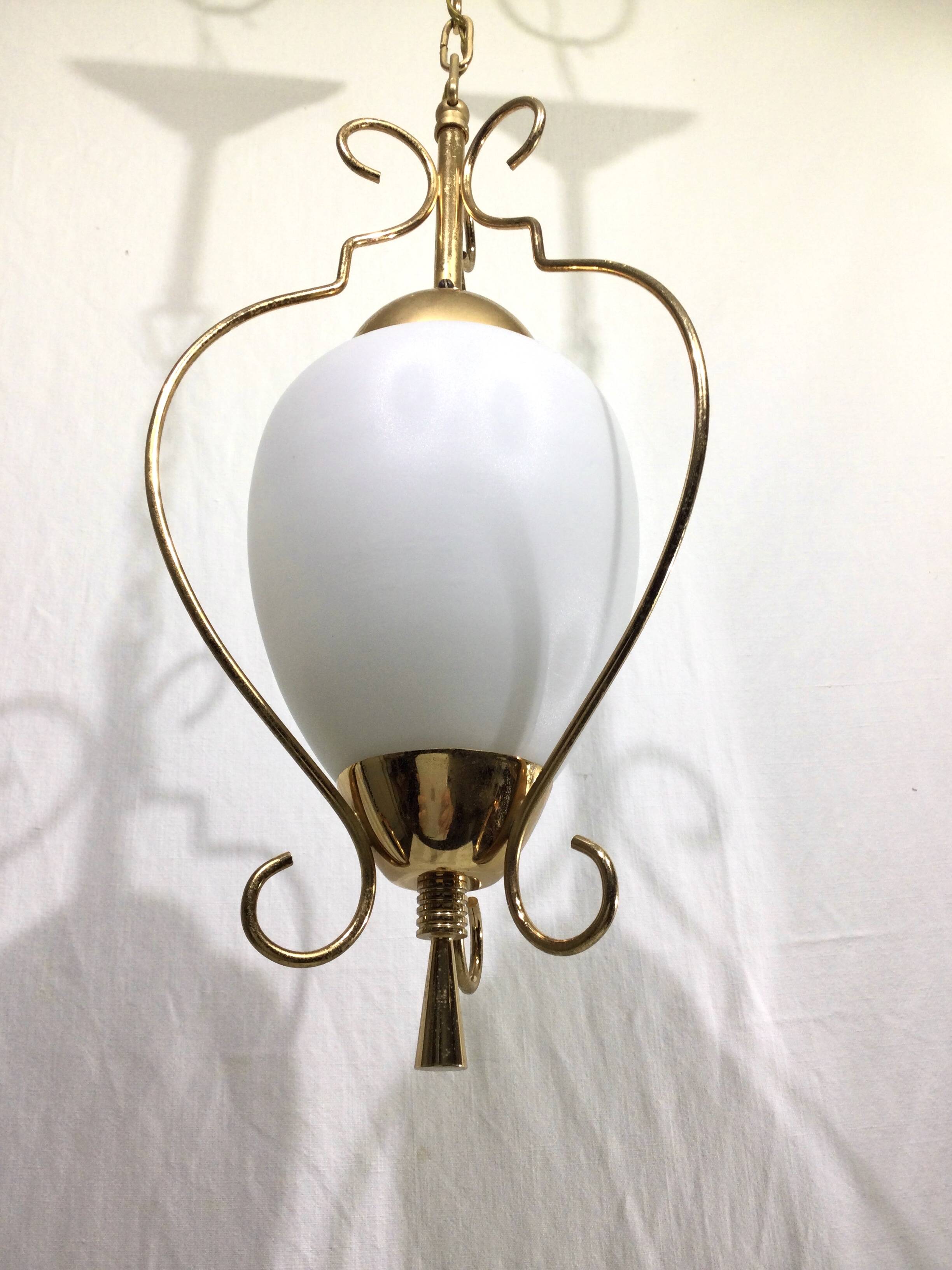 1-light lantern in gold metal