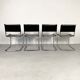 Set of 4 B33 leather chairs by Marcel Breuer, Thonet edition 1930