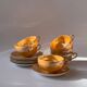 Iridescent porcelain dinner service