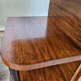 Pair of Art Decò bedside tables in walnut and thuja