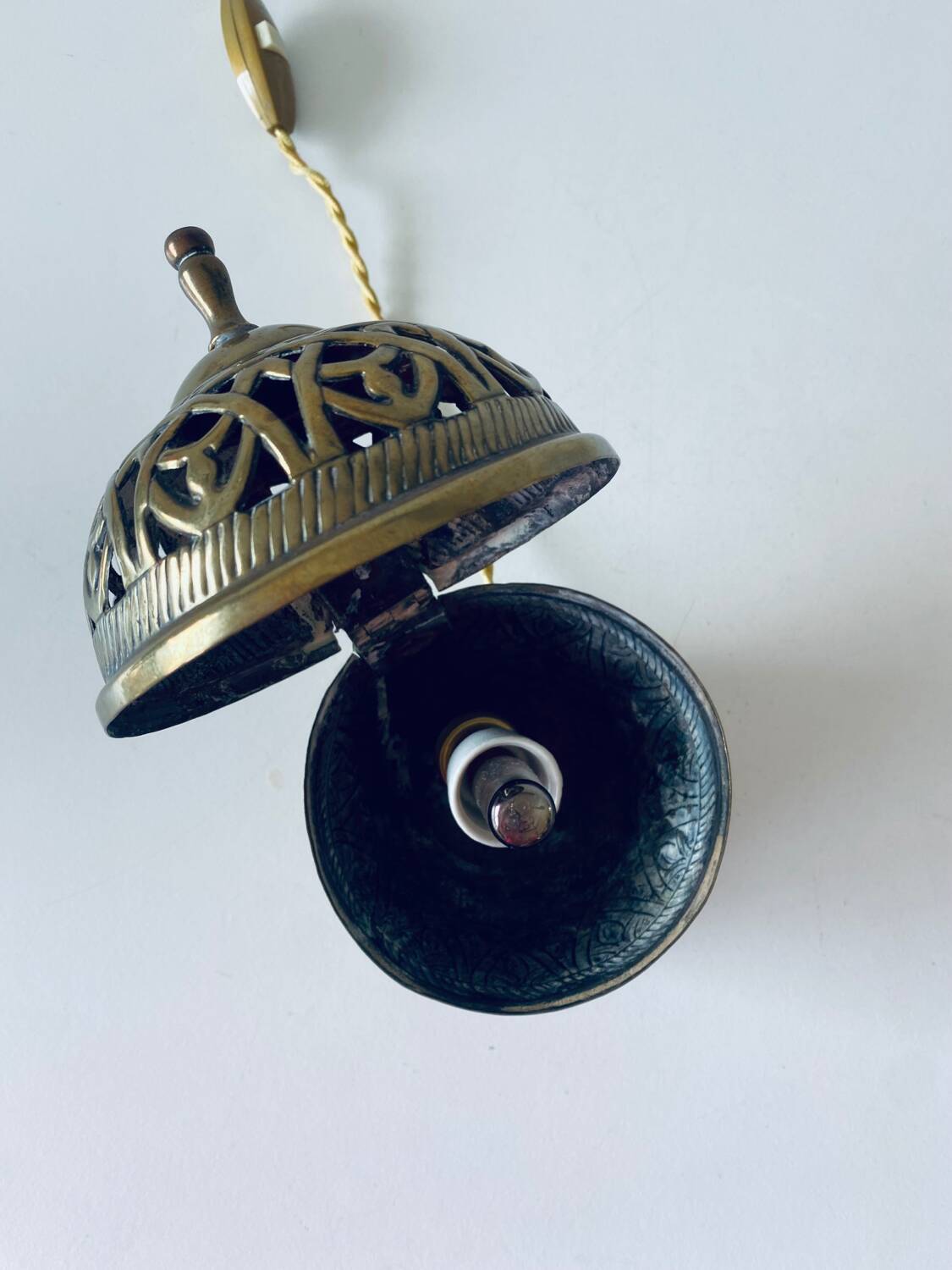 Indian brass lamp