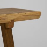 Contemporary handcrafted stool in solid oak and ash wood