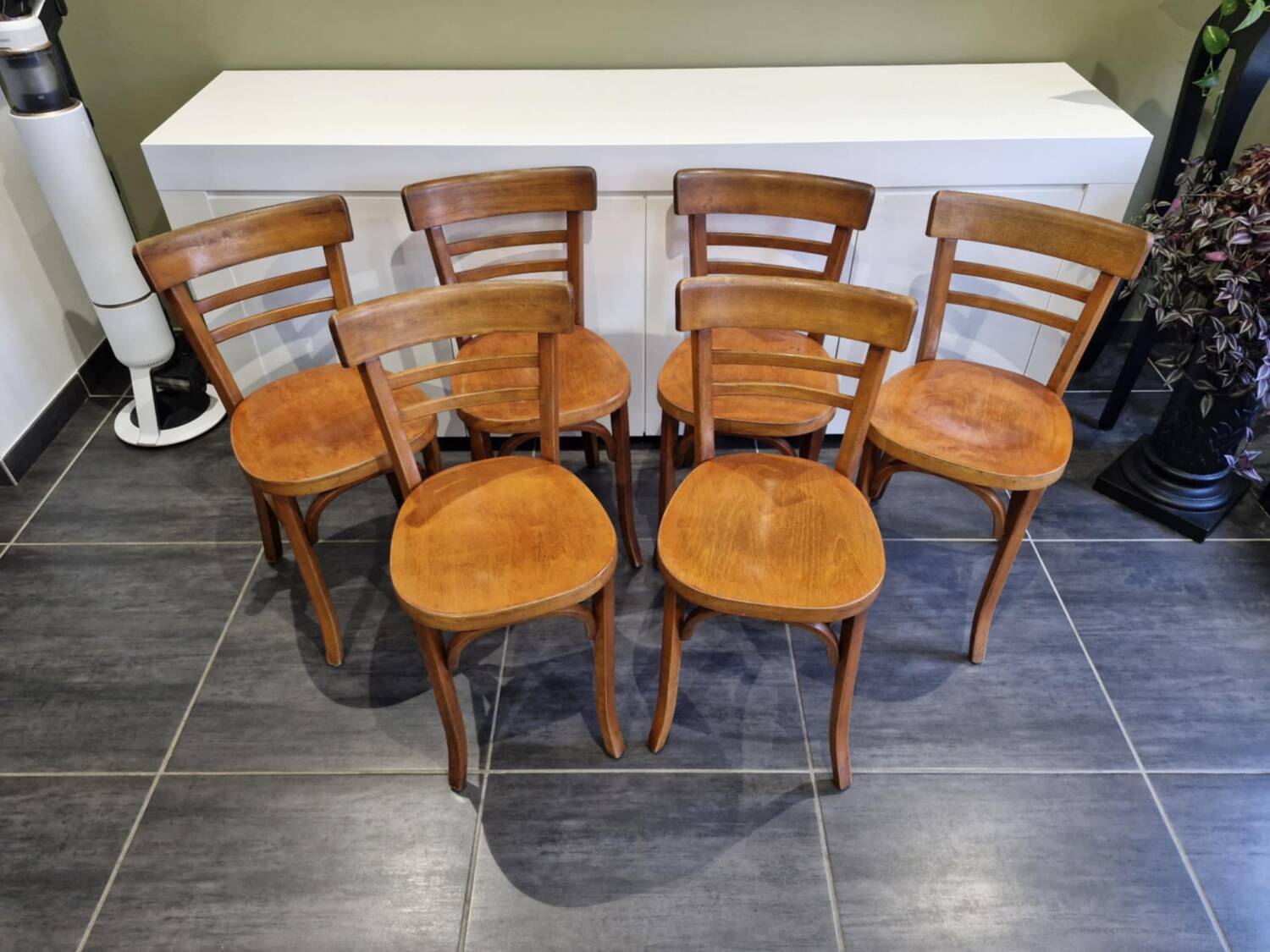 6 Baumann bistro chairs, 1960s