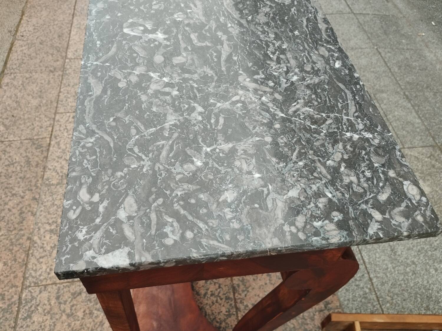 Antique Louis XVI style console with marble top