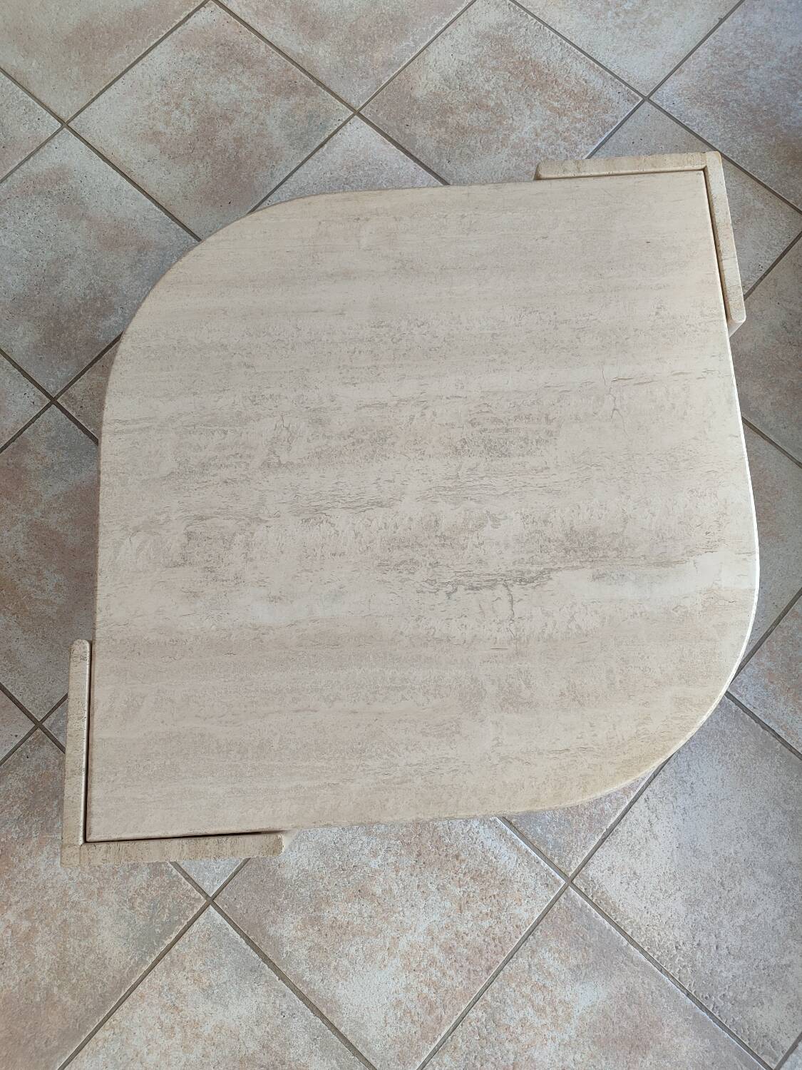 Travertine coffee table