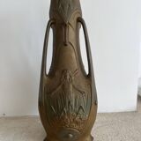 Art Nouveau pewter vase