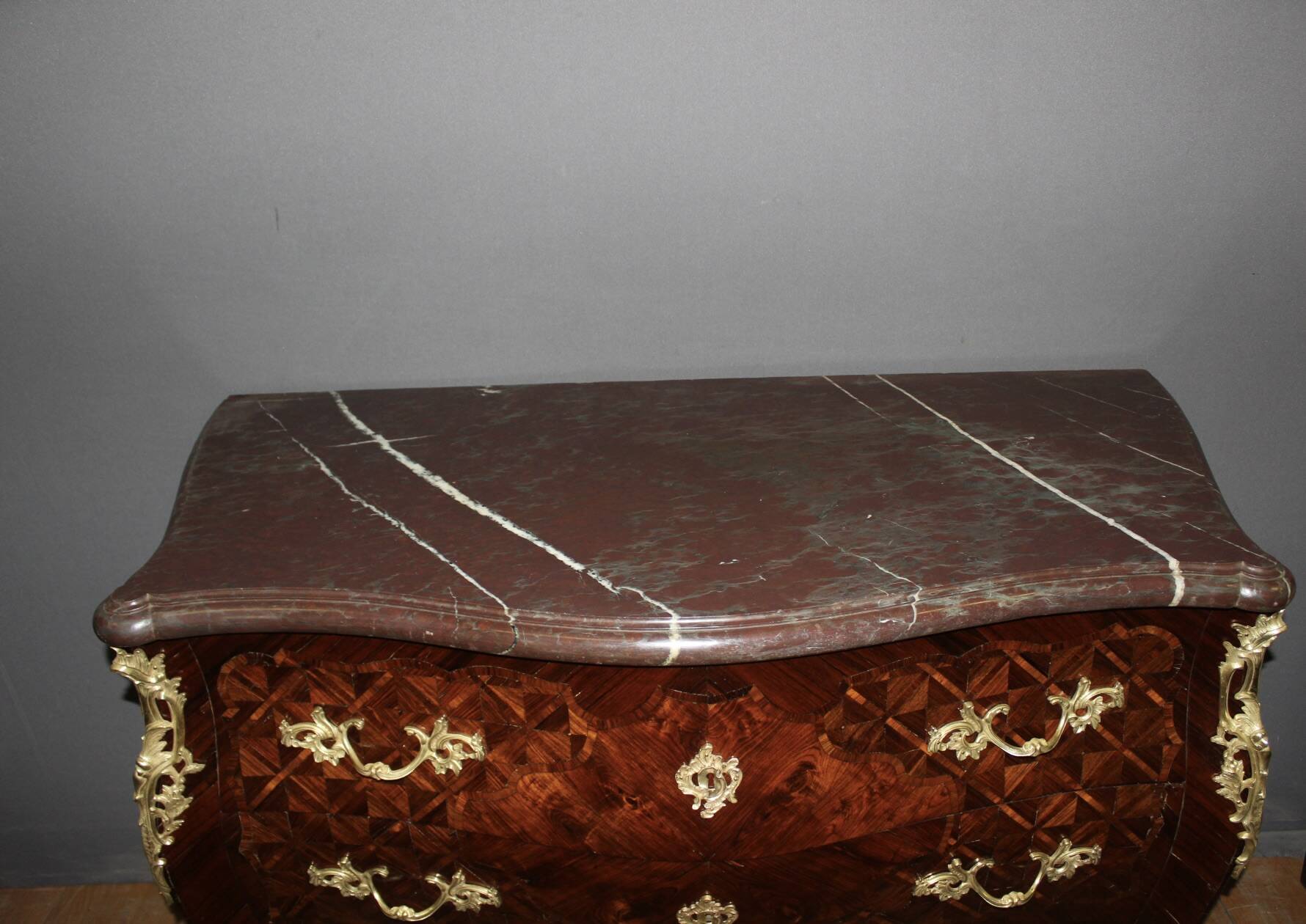 Louis XV Commode in Rosewood Marquetry, Early 19th Century