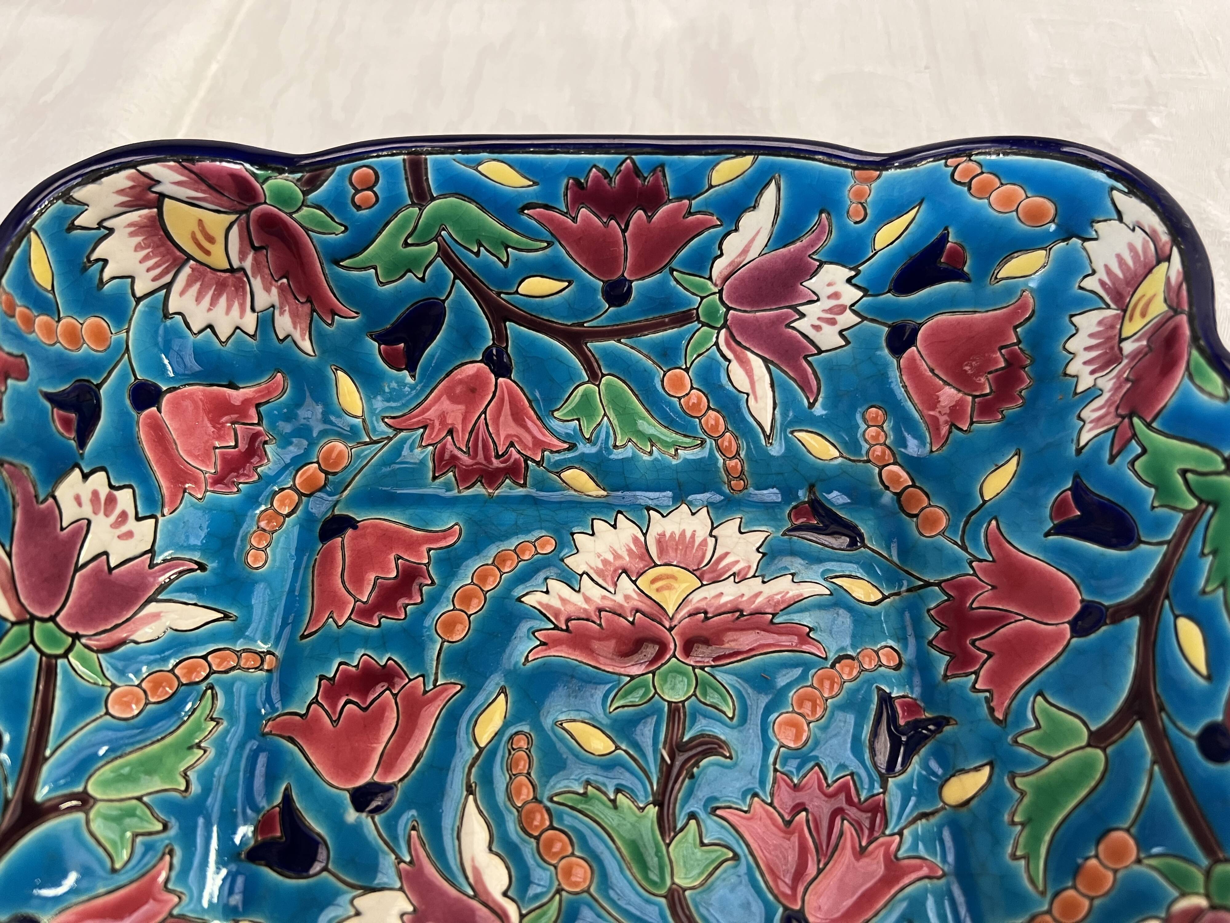 Longwy enamelled earthenware cup