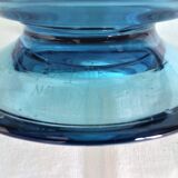 André Delatte, Nancy - Centerpiece on blue glass stand, diameter - 32 cm.