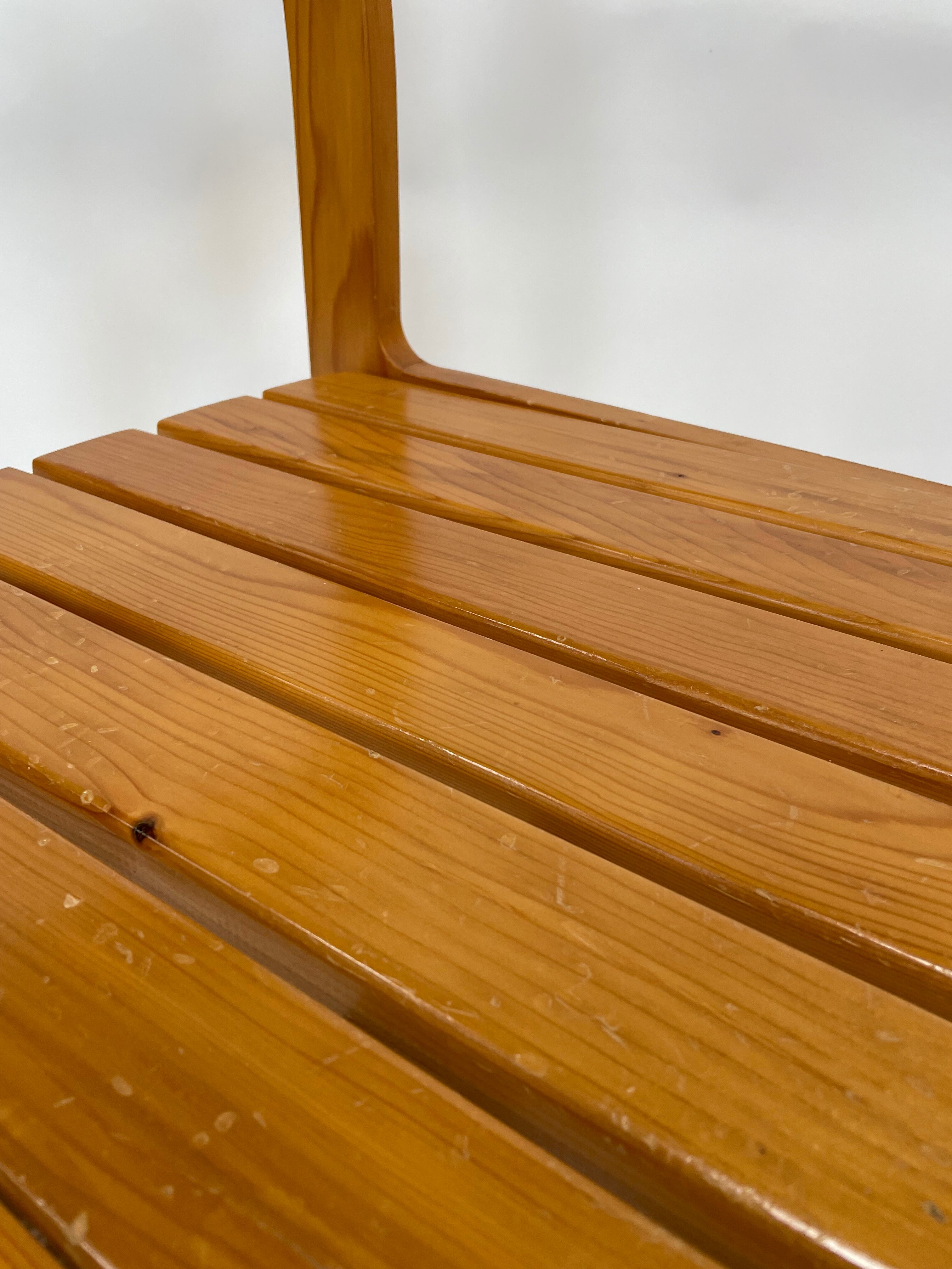 Vintage Pinewood dining chair 70's minimalist design