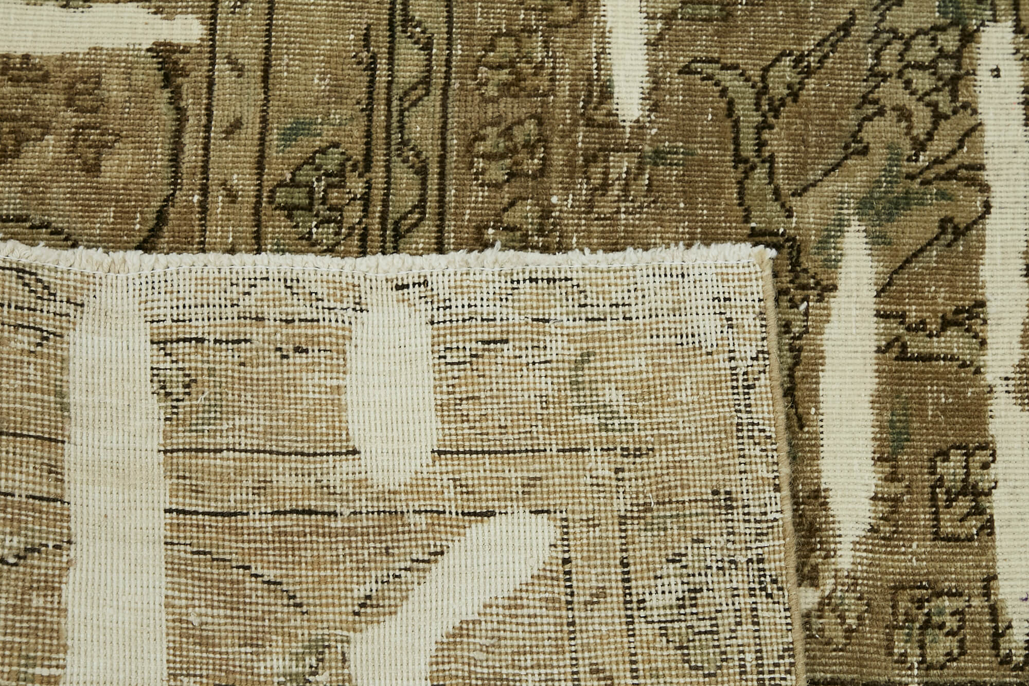 Handmade Oriental Contemporary 1980s 306 cm x 398 cm Beige Wool Carpet