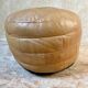 Leather pouf - 1970s