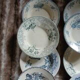 10 antique deep plates in ironstone