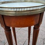 Gueridon side table old marble top vintage xxeme