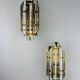 Pair of Venini wall lights, Murano cut glass, 1970s, Italy