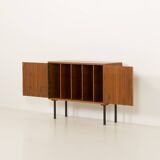 Danish mid century vinyl record cabinet in teak, 1970s
