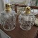 Suspension double globes antique blown glass moulded type Tynell