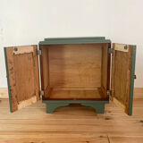 Bedside art deco green pomegranate