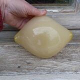 Vintage 1950/1960 Cendrier jaune en pate de verre Murano