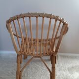 Children's rattan shell armchair