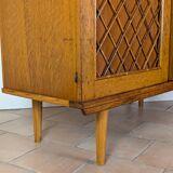 Wood and rattan wardrobe 60'