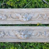 Antique French wood carved pediment vintage wood carving castle decor