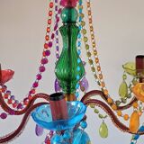 Lustre pampille coloré
