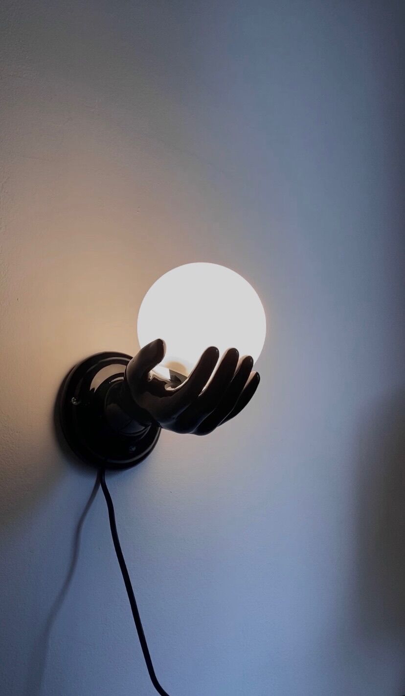 Vintage hand ceramic wall lamps