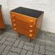 Pair 2pcs Vintage NOVY DOMOV Frantisek Mezulanik Side Table Bedside Drawer Glass 60s.