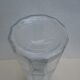 glass jar with vintage cut sides "hermetic"