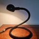 Large Black Adjustable Iconic Table Lamp Hebi, Isao Hosoe, Valenti Luce, 1970s