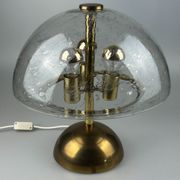 Lampe de table des années 60 des années 70 par Doria Leuchten Allemagne laiton de verre Space Age