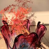 Murano pink and blue splash bowl