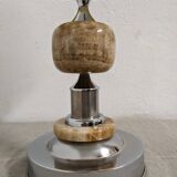 Living lamp in onyx and chromed metal from the 60s/70s