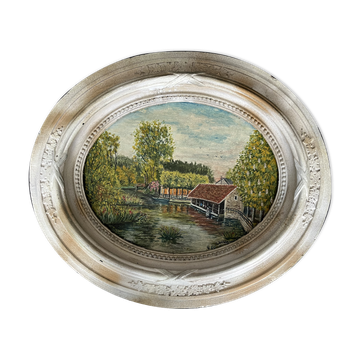 Table: Oil on canvas - The wash house