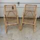 Pair of vintage rattan armchairs