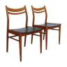 Paire de chaises scandinaves skaï