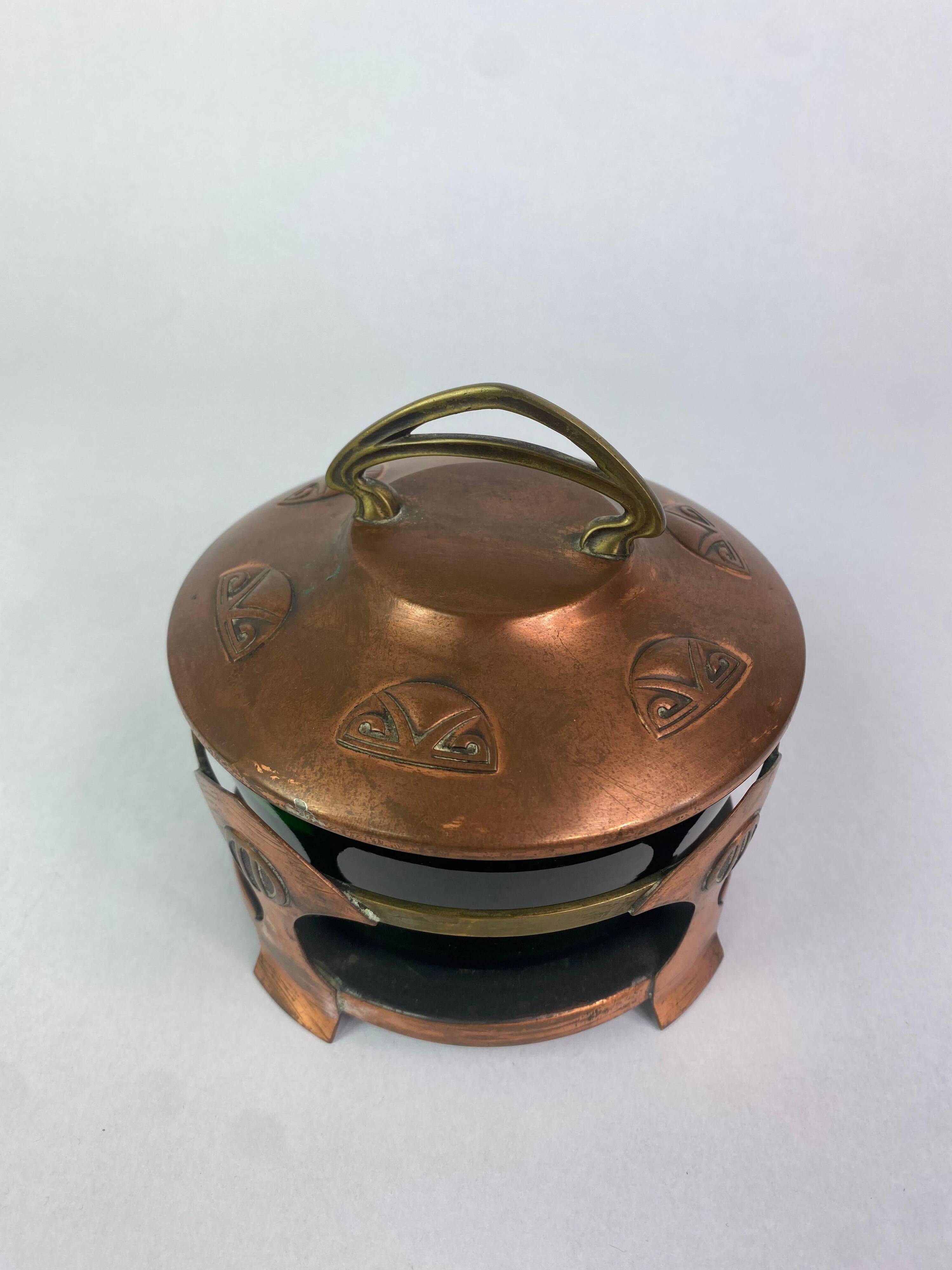 Very rare Jugendstil butter dish by Joseph Maria Olbrich for WMF.