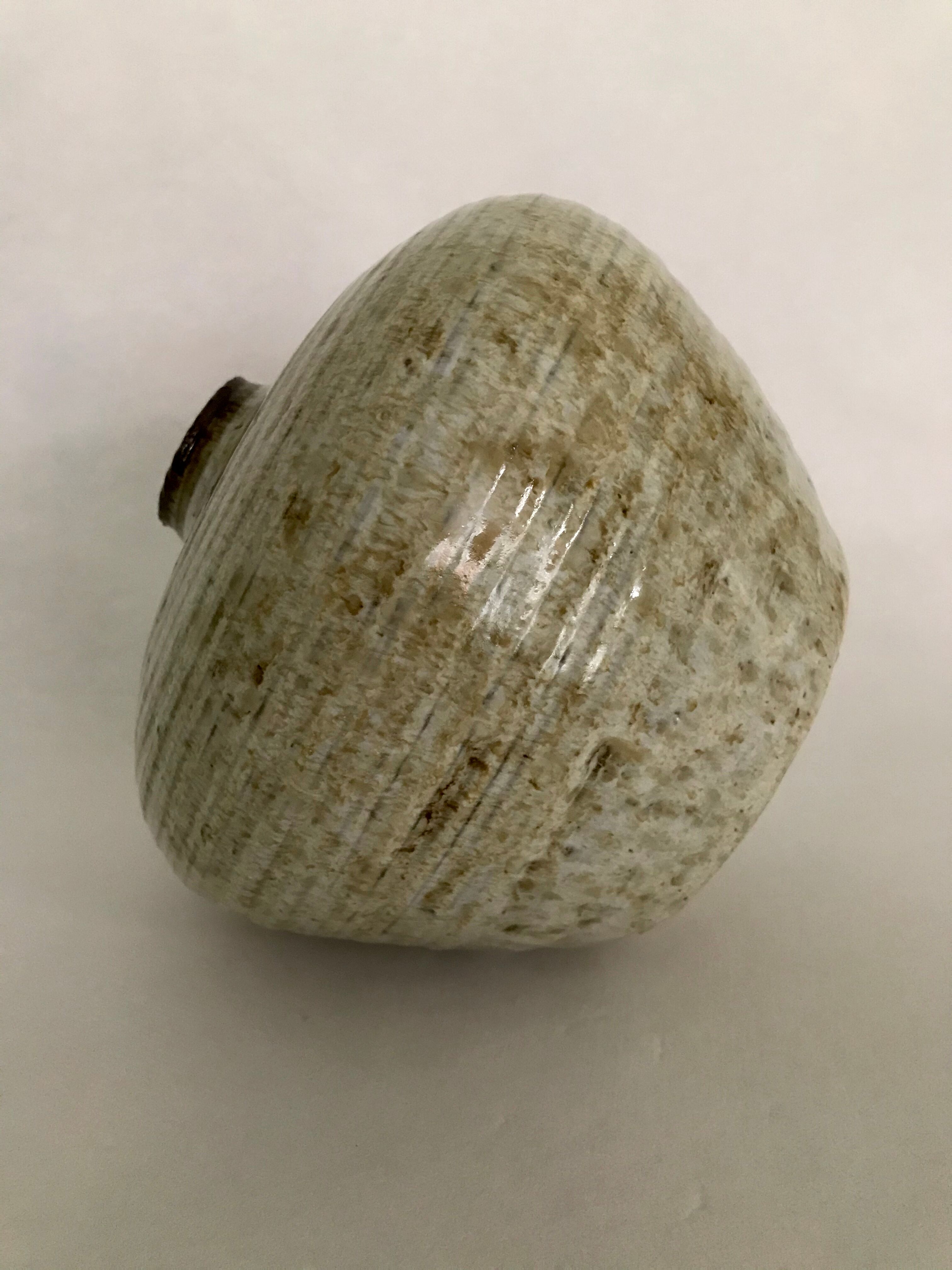Marcel Giraud's sandstone flower-picking vase in Vallauris, circa 1960