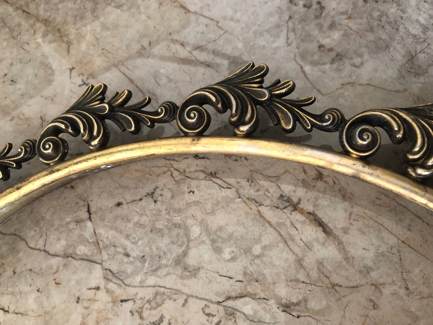 Old baroque metal frame