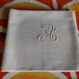 Small tablecloth or other for decoration!! thick linen & silk damask, Monogram
