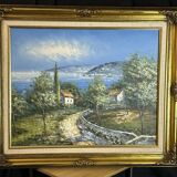 Modern Impressionist School HST - Nicolas Barriere - Landscape of the South la Ci