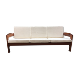 Scandinavian sofa 3 places teak 60s