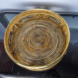 Rattan and brass centerpiece, Italy, 1970