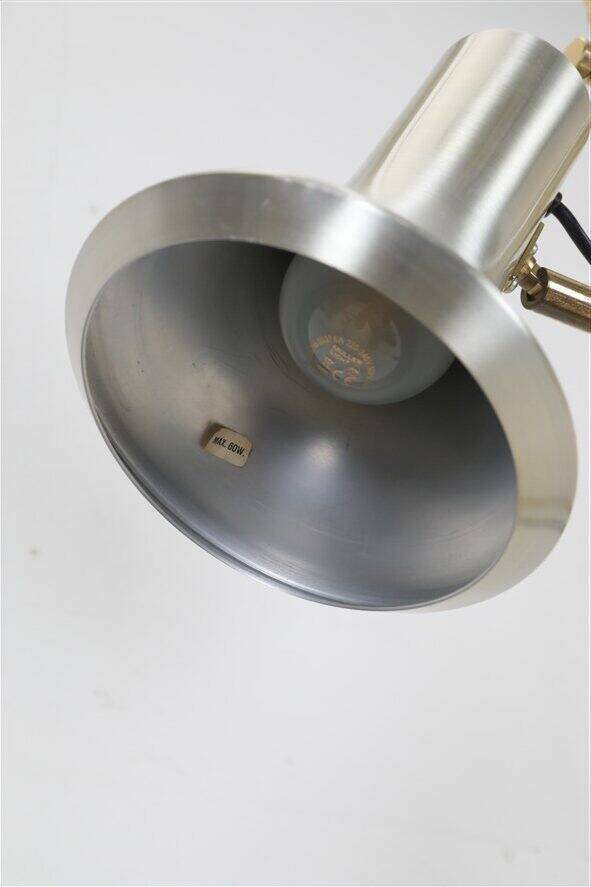 Lyskær Belysning double spot floor lamp / reading lamp / brass / 1970s / Danish modern design