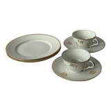 Limoges porcelain cups and plates